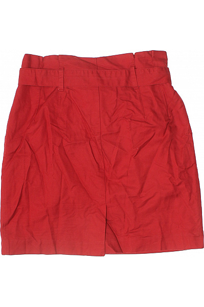BANANA REPUBLIC Červená bavlněná sukně s páskem a kapsami mini Vel. XS | BANANA REPUBLIC | obrázek 3