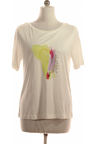 S.OLIVER Dámské Tričko S Krátkým Rukávem A Potiskem Velikost 40