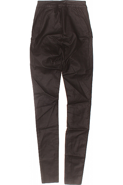 OBJECT Dámské viskózové kalhoty skinny tmavě hnědé lesklé Vel. EU 34 | OBJECT | obrázek 2