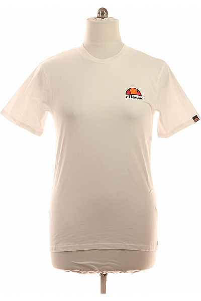 Ellesse Pánské Tričko S Krátkým Rukávem Basic Bílé Bavlněné Vel. M
