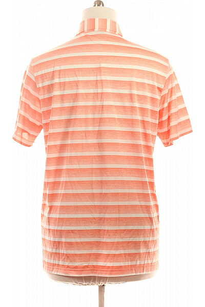 ADIDAS pánské pruhované polo tričko s krátkým rukávem oranžové Velikost XL | ADIDAS | obrázek 3