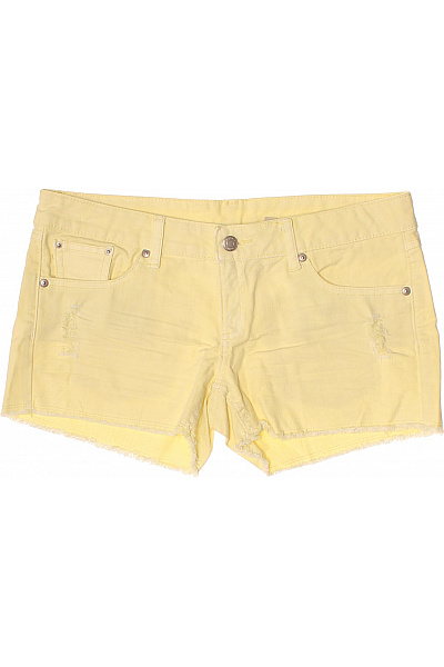 MANGO Dámské bavlněné žluté krátké riflové kraťasy ležérní s kapsami Vel. EU 36 | MANGO | obrázek 2