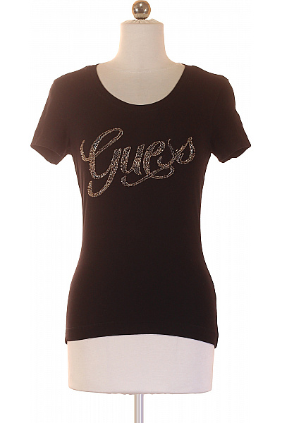 Guess Dámské Tričko S Krátkým Rukávem A Nápisem Velikost XS