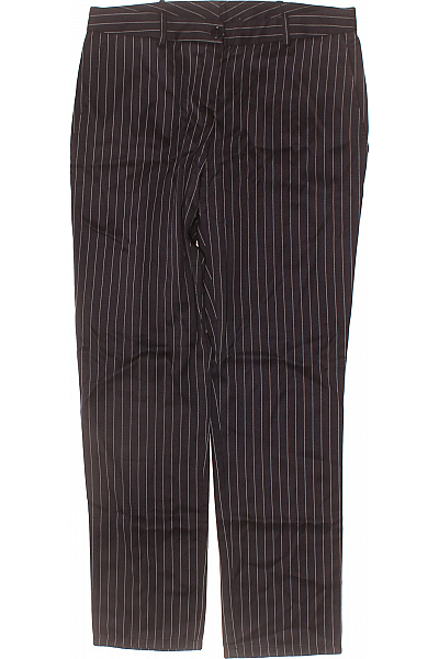 PATRIZIA  PEPE Dámské oblekové kalhoty černé pruhované acetátové elegantní rovné business Velikost EU 42 | PATRIZIA  PEPE | obrázek 2