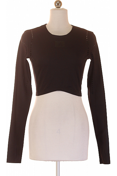 ADIDAS Dámské černé tričko s dlouhým rukávem crop top fitness Vel. XS | ADIDAS | obrázek 2