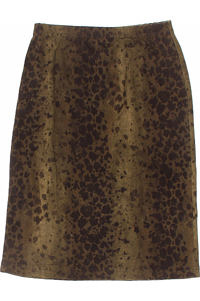 HM  Dámská hnědá vzorovaná vlněná sukně ke kolenům Vel. EU L | HM  | obrázek 2