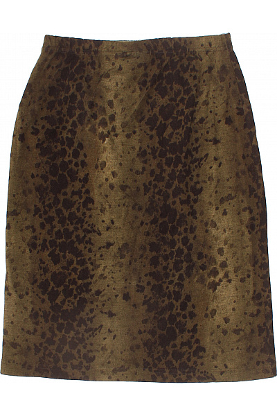 HM  Dámská hnědá vzorovaná vlněná sukně ke kolenům Vel. EU L | HM  | obrázek 3