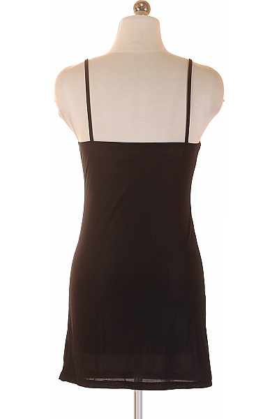 dámské tričko bez rukávů černé jednobarevné basic prodloužené pod košili Velikost XS | Unimoda | obrázek 3