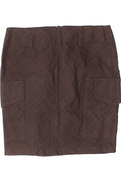 KOOKAI Dámská kostkovaná sukně s kapsami hnědá Velikost EU 36 | KOOKAI | obrázek 2
