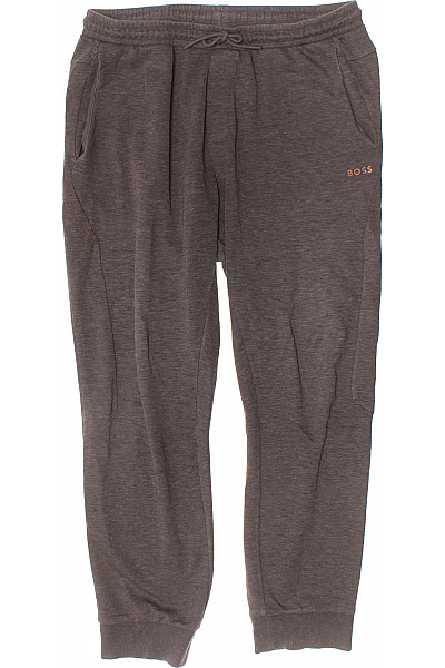 Hugo Boss Pánské Tmavě Hnědé Sportovní Volnočasové Tepláky Jogger S Kapsami Na Zavazování Velikost XL