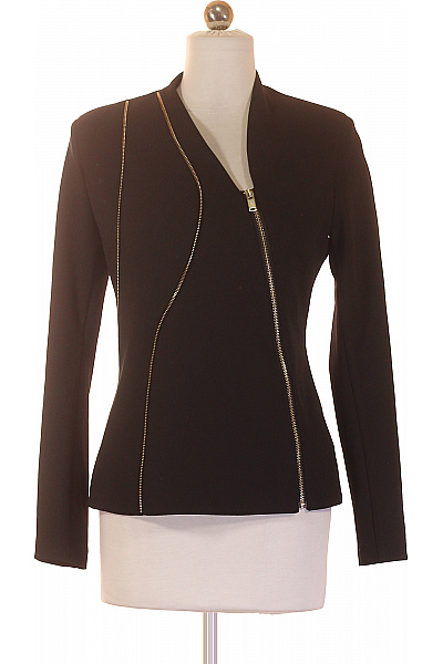 Rinascimento Dámská černá Bunda Elegantní Krátká Se Zipem Moderní Biker Velikost EU S