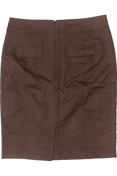 Esprit vlněná hnědá pouzdrová sukně ke kolenům business elegantní se zipem Vel. EU 34 | Esprit | obrázek 3