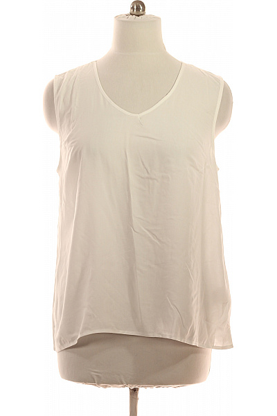 Sublevel Bílá halenka bez rukávů s výstřihem do V Velikost XXL | Sublevel | obrázek 2