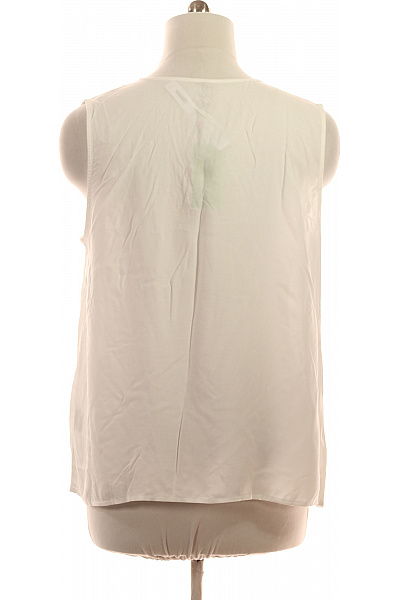 Sublevel Bílá halenka bez rukávů s výstřihem do V Velikost XXL | Sublevel | obrázek 3