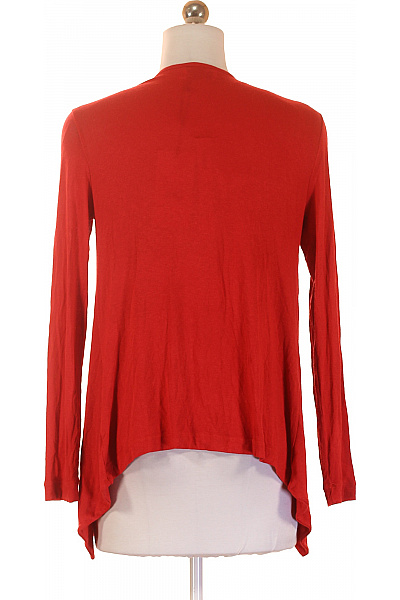 Delicatelove Dámský viskózový červený svetr kardigan zavinovací asymetrický volný Vel. EU S | Delicatelove | obrázek 3