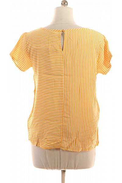 STITCH&SOUL Dámské tričko žluté pruhované s krátkým rukávem Velikost L | STITCH&SOUL | obrázek 3