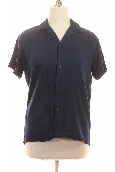 Pánské košile krátký rukáv viskóza modré ležérní letní Vel. XL | Unimoda | obrázek 2