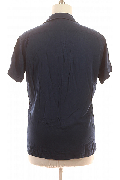 Pánské košile krátký rukáv viskóza modré ležérní letní Vel. XL | Unimoda | obrázek 3