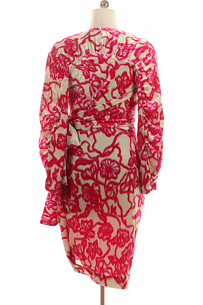 DRIES VAN NOTEN Dámské šaty s dlouhým rukávem zavinovací květované růžové Velikost EU 38 | DRIES VAN NOTEN | obrázek 2