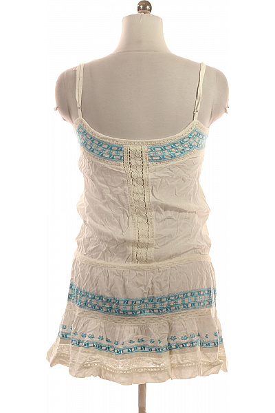 Melissa Bílé letní šaty na ramínka s výšivkou a páskem Velikost EU M | Melissa | obrázek 3