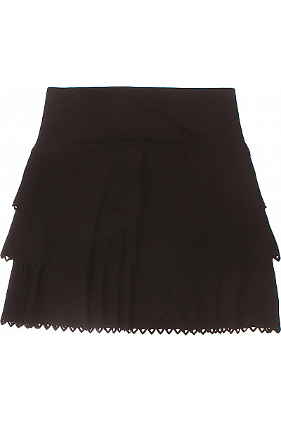 NIKKIE Černá viskózová mini sukně vrstvená s volánky elastická skater Vel. 34 | NIKKIE | obrázek 2