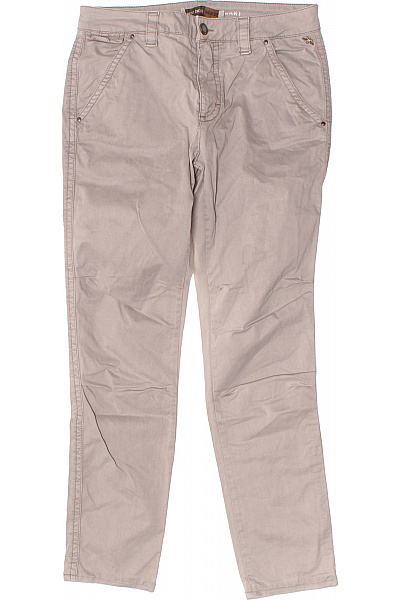 Mos Mosh Dámské Bavlněné Kalhoty S Kapsami Rovné Béžové Velikost 29