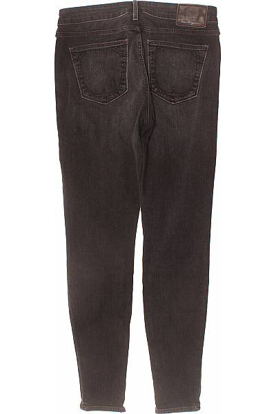 True Religion Dámské bavlněné strečové skinny džíny černé seprané se zipy Velikost EU 29 | True Religion | obrázek 2