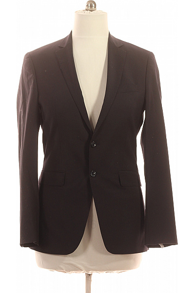 Duffel & Rums Pánské sako elegantní business vypasované černé Velikost 94 | Duffel & Rums | obrázek 2