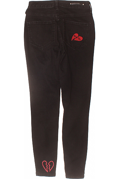 River Island Dámské černé džíny skinny s nášivkami a dírami Vel. 32 | River Island | obrázek 2