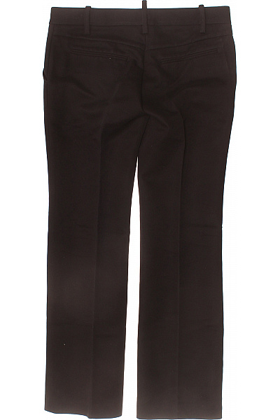 Dámské oblekové bavlněné černé široké rovné elegantní dlouhé kalhoty Velikost EU 38 | Unimoda | obrázek 2