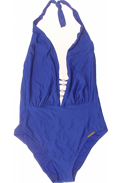 LISE CHARMEL modré jednodílné plavky za krk s průstřihy a kamínky Velikost L | LISE CHARMEL | obrázek 2