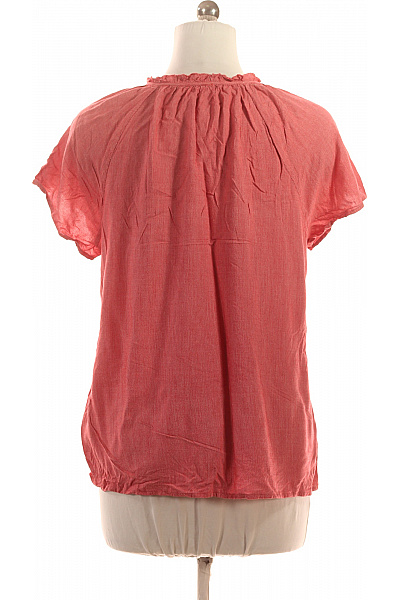 s.OLIVER Dámské viskózové růžové tričko s krátkým rukávem a vázačkou Vel. 42 | s.OLIVER | obrázek 3