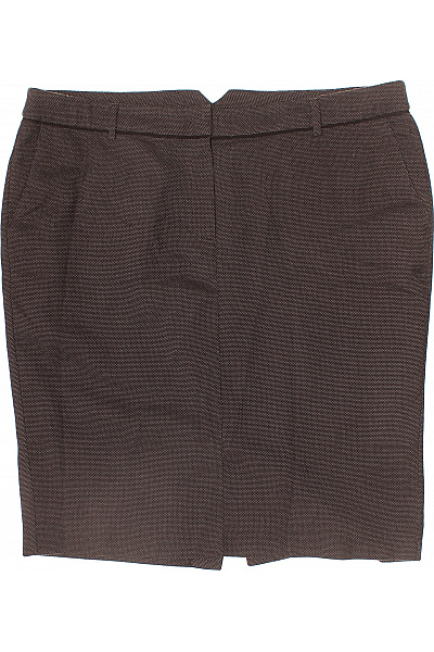 OVS Dámská polyesterová pouzdrová business sukně hnědá vzorovaná ke kolenům Velikost 43 | OVS | obrázek 2