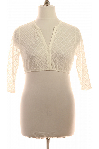 Stockerpoint Dámské tričko bílé krátký rukáv crop top s výšivkou průhledné Velikost 44 | Stockerpoint | obrázek 2