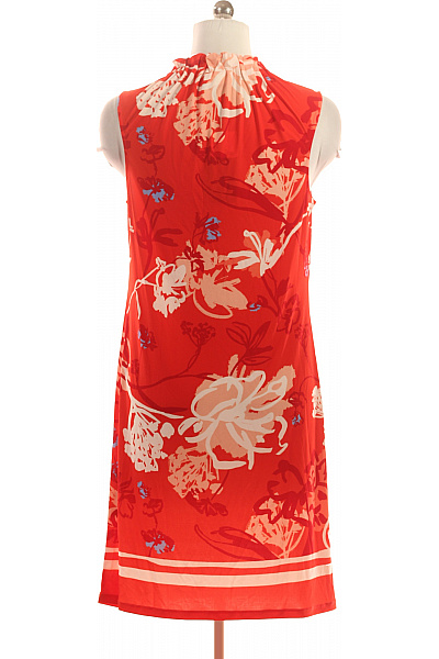 s.OLIVER Oranžové květované šaty bez rukávů letní volnočasové Vel. 38 | s.OLIVER | obrázek 3