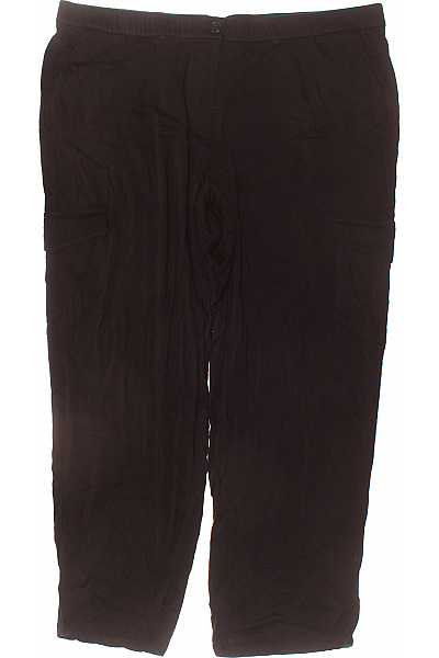 SAMOON Dámské cargo kalhoty viskózové černé volnočasové pohodlné Velikost 52 | SAMOON | obrázek 2