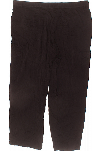 SAMOON Dámské cargo kalhoty viskózové černé volnočasové pohodlné Velikost 52 | SAMOON | obrázek 3