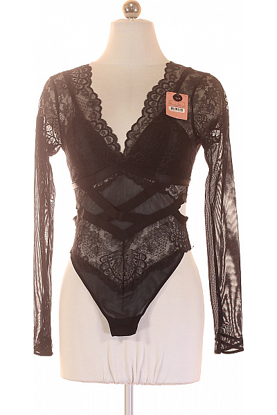 Hunkemoller Dámské černé krajkové body s dlouhým rukávem Vel. s | Hunkemoller | obrázek 2