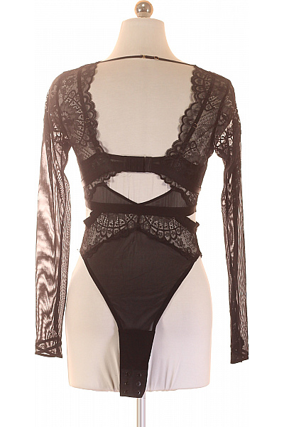 Hunkemoller Dámské černé krajkové body s dlouhým rukávem Vel. s | Hunkemoller | obrázek 3