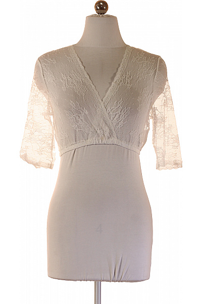 Trachtenmanufaktur Dámské Těhotenské Tričko S Krátkým Rukávem A Výšivkou Bílé Vel. 36