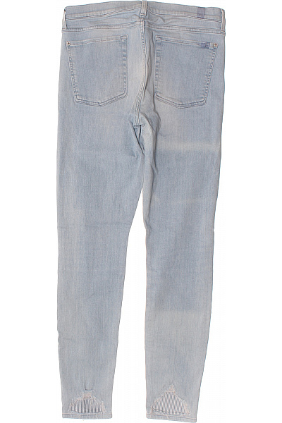 Džíny modré pruhované s nášivkami děravé Velikost 31 | Unimoda | obrázek 2