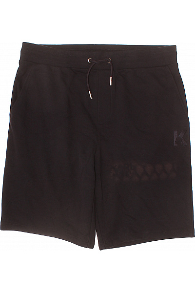 Karl Lagerfeld Pánské Teplákové Kraťasy Bavlněné černé S Potiskem Velikost M