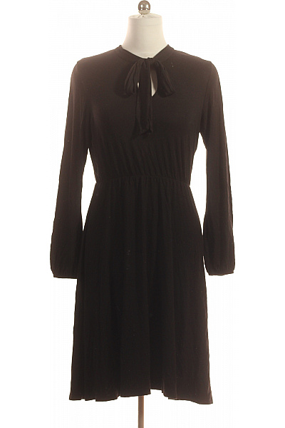 LAWRENCE GREY Dámské šaty S Dlouhým Rukávem černé Elegantní Viskózové Vel. 40