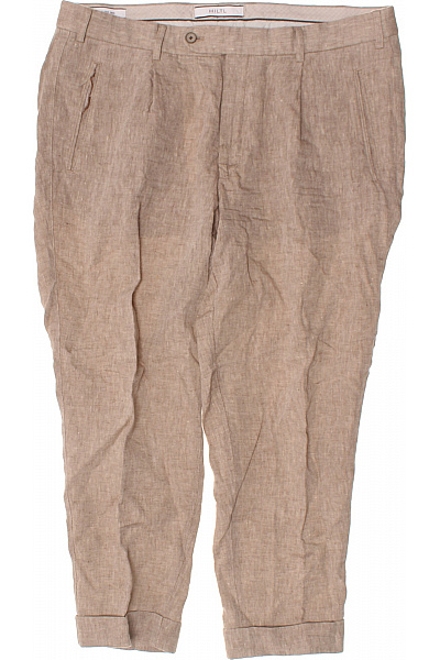 Hiltl Pánské Plátěné Kalhoty Volnočasové Letní S Kapsami Béžové Vel. L