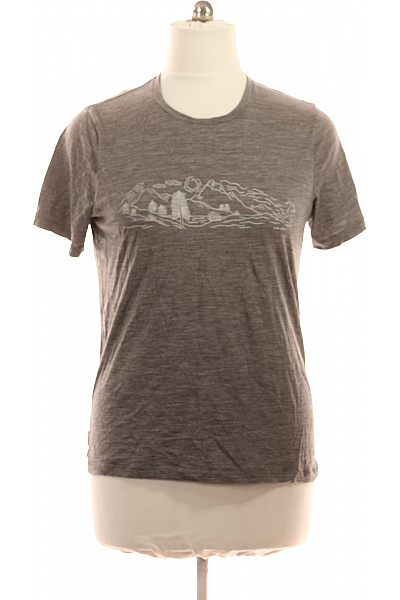 Icebreaker Pánské Tričko S Krátkým Rukávem A Potiskem Z Vlny Velikost M