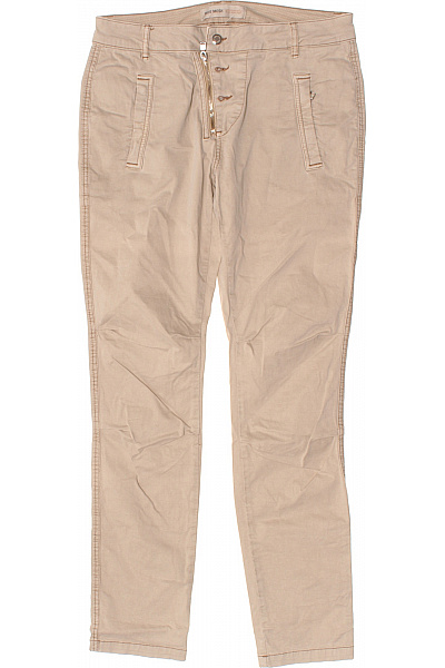 Mos Mosh Dámské Bavlněné Béžové Strečové Skinny S Kapsami Vel. M