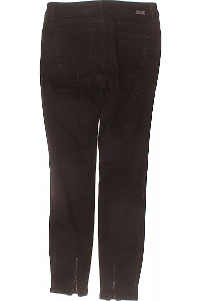 Mos Mosh Dámské úzké džíny s kapsami a zipy černé bavlněné strečové Velikost 28 | Mos Mosh | obrázek 2