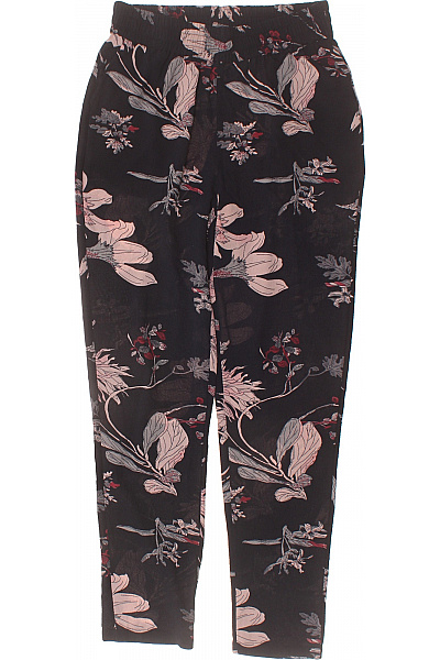 Kaffe Dámské květované kalhoty volnočasové dlouhé černé Velikost 34 | Kaffe | obrázek 2