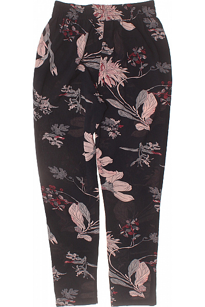 Kaffe Dámské květované kalhoty volnočasové dlouhé černé Velikost 34 | Kaffe | obrázek 3