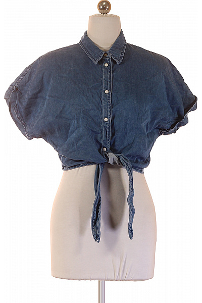 Pepe Jeans Dámská Riflová Košile Krátký Rukáv Zavinovací Letní Vel. S